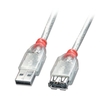 2m USB Extension Cable - Type A Male to Type A Female,  USB 2.0,  Transparent