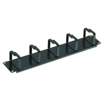 2U Horizontal Cable Management Panel with 5 Hoops