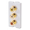 3 x Phono Snap-in Block