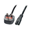 3m UK Plug to C7 Mains Cable UK 3 Pin Plug to IEC C7