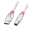 3m USB 2.0 Cable - Type A to B,  Transparent