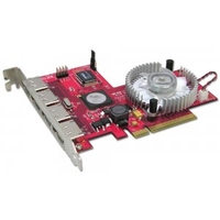 4 Port SATA II Card,  RAID 5 Function,  PCI-Express x8
