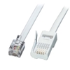 5m Fax/Modem to BT Telephone Wall Socket Cable,  Straight-through