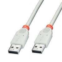 5m USB 2.0 Cable - Type A Male to A Male,  Grey