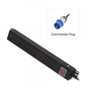 6 Way UK Mains Sockets,  Vertical PDU with Commando Plug