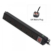 6 Way UK Mains Sockets,  Vertical PDU with UK Mains Plug