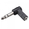 6.3mm Stereo Jack Male to 3.5mm Right Angled Stero Jack Female Audio Adapter