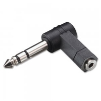 6.3mm Stereo Jack Male to 3.5mm Right Angled Stero Jack Female Audio Adapter