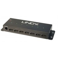 7 Port Industrial USB 2.0 Hub,  Metal