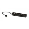 7 Port USB 2.0 Hub with Sliding Port Cover
