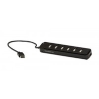 7 Port USB 2.0 Hub with Sliding Port Cover