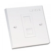 CAT5e Single Wall Plate with 1 x RJ-45 Shuttered Socket,  Unshielded