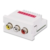 CAT5e/6 Modular AV Extender,  3 x RCA/Phono Connections