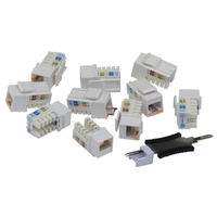 CAT6 Locking Keystone Coupler,  White