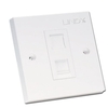 CAT6 Single Wall Plate with 1 x RJ-45 Shuttered Socket,  Unshielded