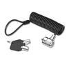 Coiled Notebook Security Cable,  Barrel Key Lock