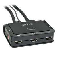 Compact 2 Port KVM Switch - HDMI,  USB 2.0 & Audio