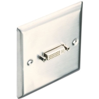 DVI-I Faceplate,  Premium,  Brushed Steel
