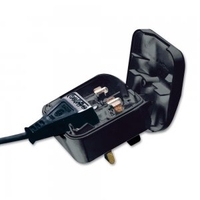 Euro to UK Adapter Plug,  Black