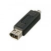 FireWire Adapter,  4 Pin Male to 6 Pin Female,  mini version