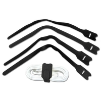 Hook and Loop Cable Tie,  Black