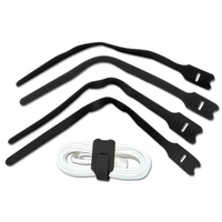 Hook and Loop Cable Tie,  Black