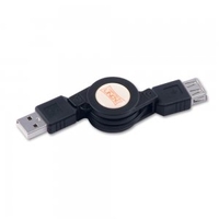 Retractable USB 2.0 Cable,  USB Type A Male to Type A Female,  80cm