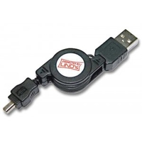 Retractable USB 2.0 Cable,  USB Type A Male to Type Mini B Male,  80cm