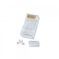 RJ-45 Male Connector,  8 Pin UTP CAT6,  Pack of 10