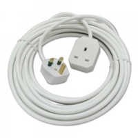 UK 3 Pin Mains Extension Lead,  10m