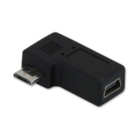 USB 2.0 90 Degree Mini-B Female to Micro-B Male,  L-Adapter