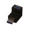 USB 3.0 90 Degree Down Type A Male to A Female Right Angle Adapter