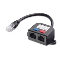 UTP Port Doubler,  1 x 10/100Base-T + 1 x Voice/Token Ring to 1 Port