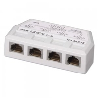 UTP/RJ45 Port Multiplier,  4 x Voice/Token Ring to 1 Port
