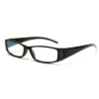 Black Rhinestone Computer Glasses with Case