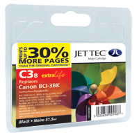 Canon BCI-3 Black Remanufactured Ink Cartridge by JetTec - C3B