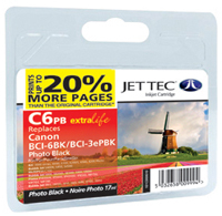 Canon BCI-3/6 Black Remanufactured Ink Cartridge by JetTec - C6PB