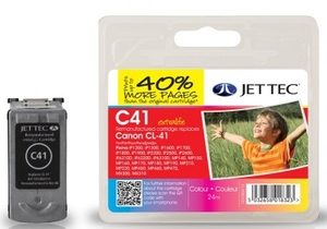 Canon CL41 Colour Remanufactured Ink Cartridge by JetTec C41