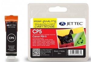 Canon PGI5BK Black Remanufactured Ink Cartridge by JetTec CP5