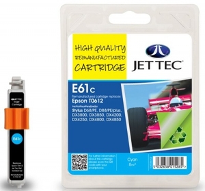 Epson T0612 Cyan Remanufactured Ink Cartridge by JetTec E61C