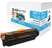 Hewlett Packard CE411A Cyan Laser Toner Cartridge by JetTec - H411
