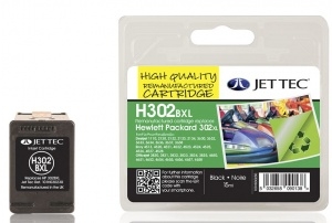 HP302XL F6U68AE Black Remanufactured Ink Cartridge by JetTec - H302BXL