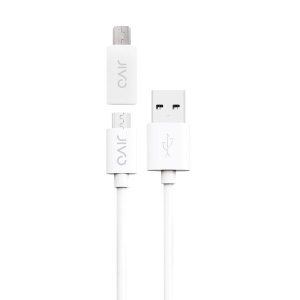 Jivo Micro USB Cable with Mini USB adapter 1m - White