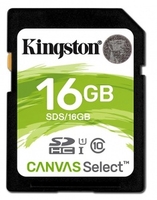 Kingston Canvas Select SDHC Class 10 UHS-I 80MBs 16GB