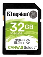 Kingston Canvas Select SDHC Class 10 UHS-I 80MBs 32GB