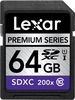 Lexar Premium SDXC Memory Card 200x UHSI (Class 10) 64GB