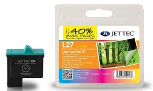Lexmark 10N0027 Colour Remanufactured Ink Cartridge by JetTec L27