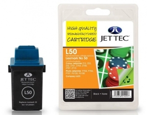 Lexmark 17G0050 Black Remanufactured Ink Cartridge by JetTec L50