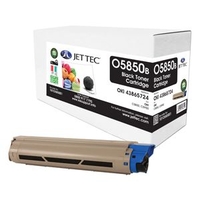 Oki 43865724 Black Laser Toner Cartridge by JetTec - O5850B