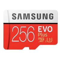 Samsung EVO Plus microSD 100MBs Memory Card with Adapter 256GB